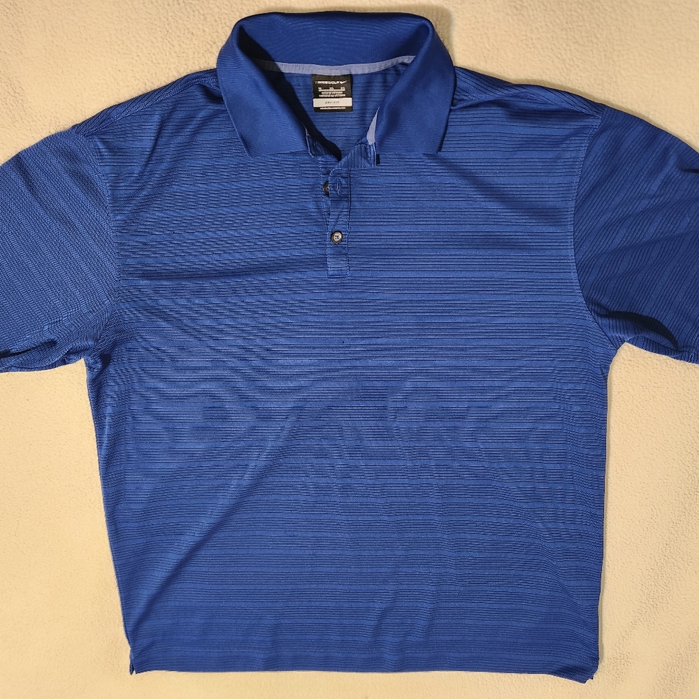 Nike Dri Fir Glof Blue Polo XL